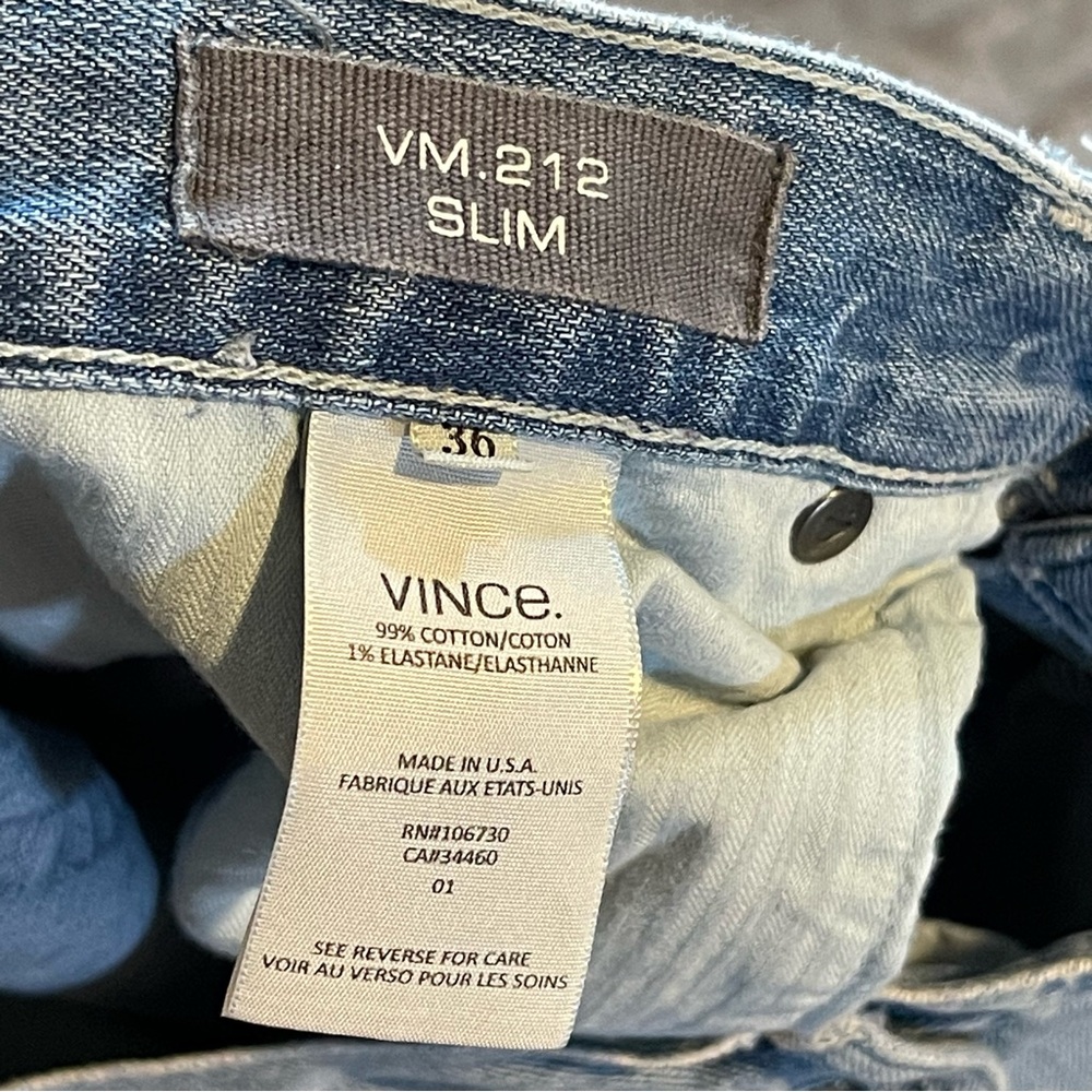 Vince VM 212 slim jeans mens 36x33 pre-owned condition - Picture 11 of 16